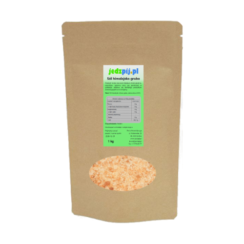 Sól himalajska różowa gruba jodowana 1kg - jedzpij