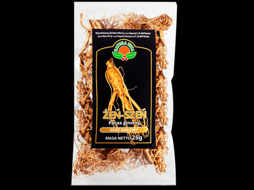 Żeń-szeń panax ginseng susz ziołowy 25g natura wita