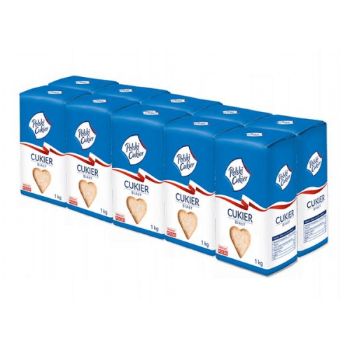 Cukier biały 1kg Polski Cukier - 10 sztuk