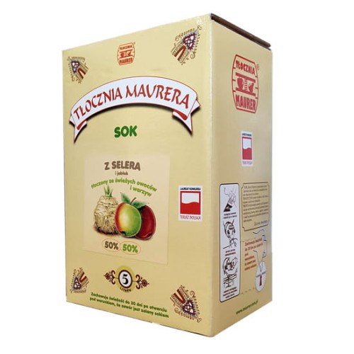 Sok z selera i jabłek 100%  5l Tłocznia Maurera